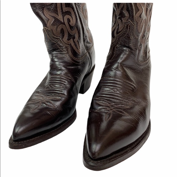 JUSTIN Mens Gabriel Cowboy Western Leather Boots Size 6.5 - Picture 10 of 15